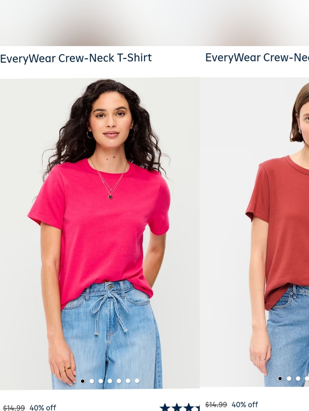 EveryWear Crew-Neck T-Shirts- Double Pack